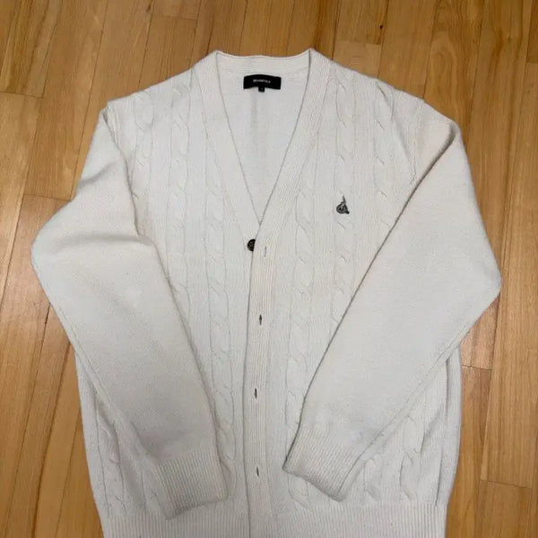 [BUNJANG] Beanpole Cable Knit Cardigan Ivory / 빈폴 케이블 니트 가디건 아이보리