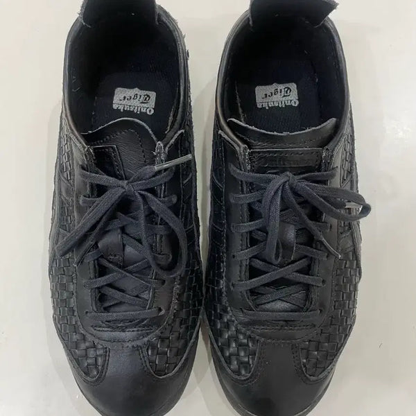 [BUNJANG] Onitsuka Tiger Black Leather Sneakers Size 37 / 오니츠카타이거 블랙 37