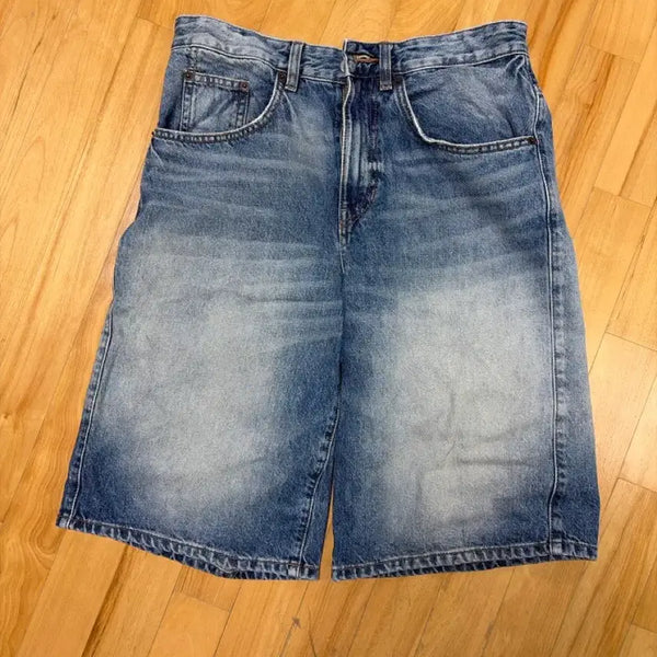 [BUNJANG] Zara Blue Vintage Wash Denim Shorts / 청바지 반바지 블루 Zara