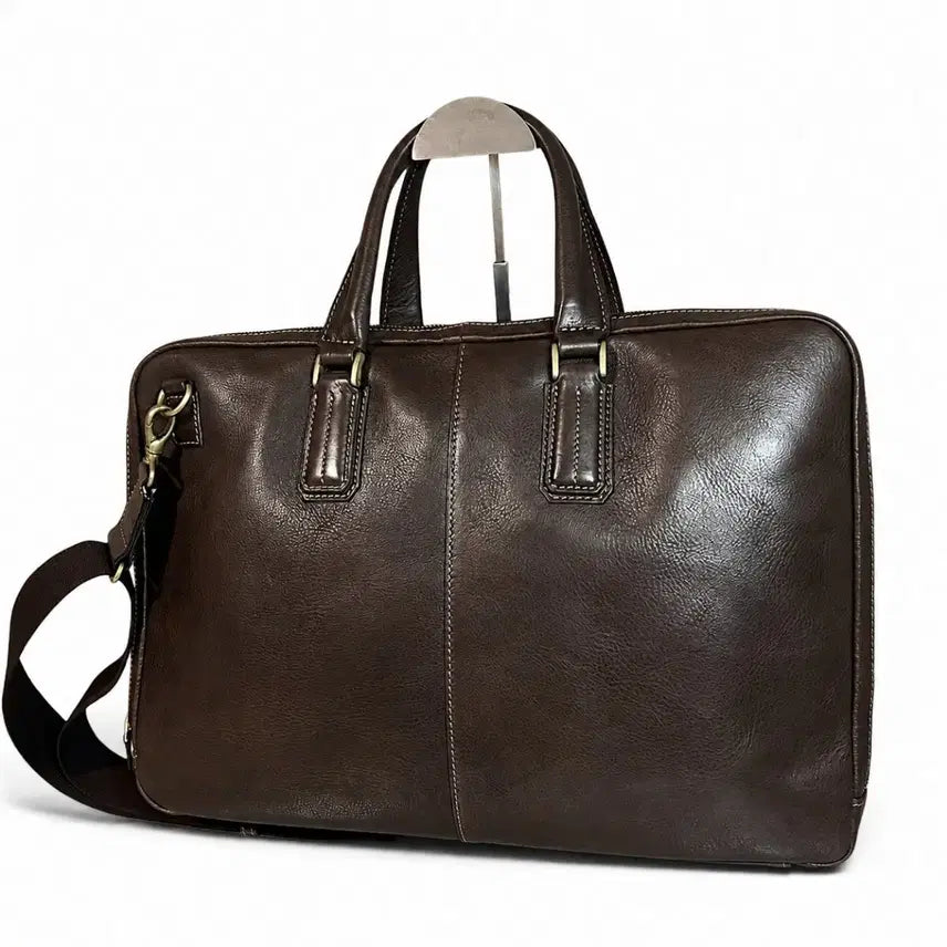 [BUNJANG] ultima TOKYO Full Grain Cowhide Leather 2-way Briefcase / 얼티마 도쿄 풀그레인 소가죽 2way 브리프케이스 요시다 포터 같은 공장