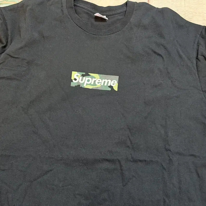 [BUNJANG] Supreme Camo Box Logo T-Shirt Black XXL / 슈프림 카모 박스로고 반팔티 블랙 xxl