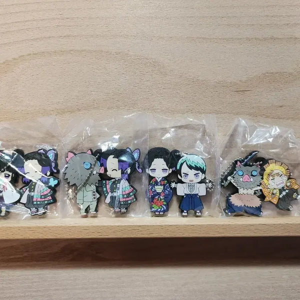 [BUNJANG] Demon Slayer Rubber Keychain Set / 귀멸 고무키링 시노부 카나오 젠이츠 유시로 이노스케 등