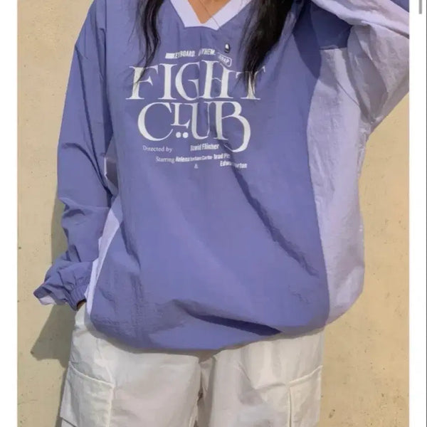 [BUNJANG] Nylon Windbreaker Sweatshirt / 나일론 바람막이 맨투맨