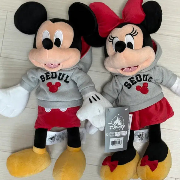 [BUNJANG] Disney Mickey Mouse & Minnie Mouse Seoul Edition Set Plush Dolls / 디즈니 미키마우스 미니마우스 인형 서울 에디션set