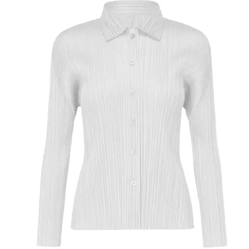 [BUNJANG] Pleats Please Issey Miyake Basic Shirt Light Gray / (새상품) 플리츠플리즈 베이직 셔츠 (선물포장)  - 5사이즈