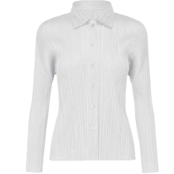 [BUNJANG] Pleats Please Issey Miyake Basic Shirt Light Gray / (새상품) 플리츠플리즈 베이직 셔츠 (선물포장)  - 5사이즈
