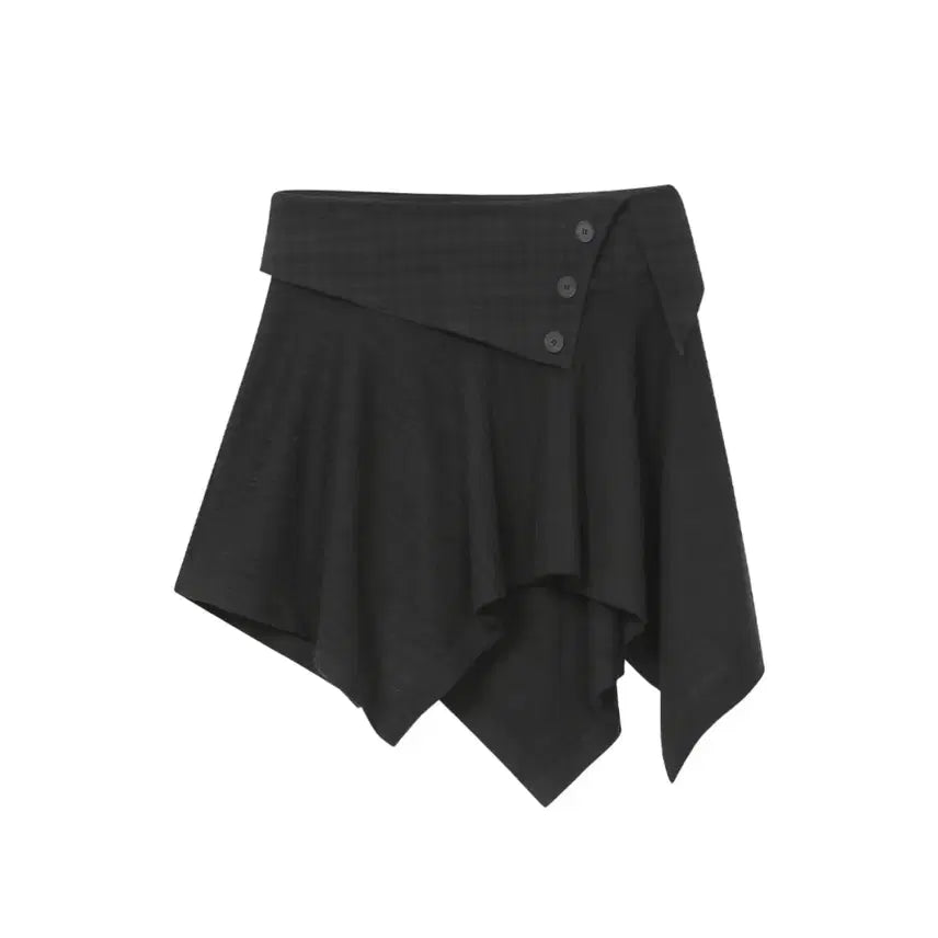[BUNJANG] Miseki Seoul Unbalanced Flow Mini Skirt Black / 미세키서울 스커트 Miseki seoul Unbalanced flow mini skirt BLACK