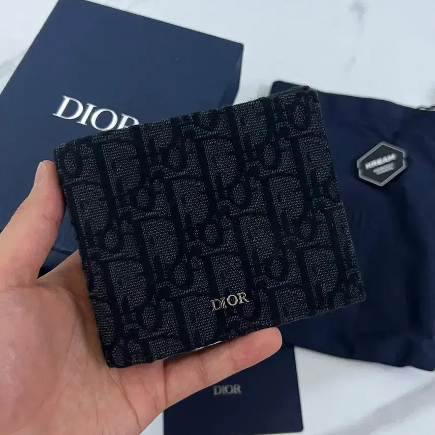 [BUNJANG] Dior Oblique Bifold Wallet Black / [26년구매/크림판/새상품급] 디올 오블리크 반지갑 블랙