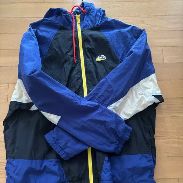 [BUNJANG] Nike Windbreaker Jacket Blue/Black/White/Yellow / 나이키 바람막이 블루/블랙/화이트/옐로우