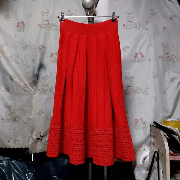 [BUNJANG] Maje Knit Flare Long Skirt / 마쥬   니트  플레어  스커트
