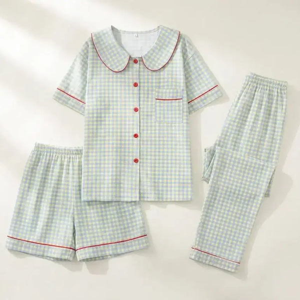 [BUNJANG] Pajama Set (Short Sleeve, Shorts, Long Pants) / 새상품) 잠옷 세트