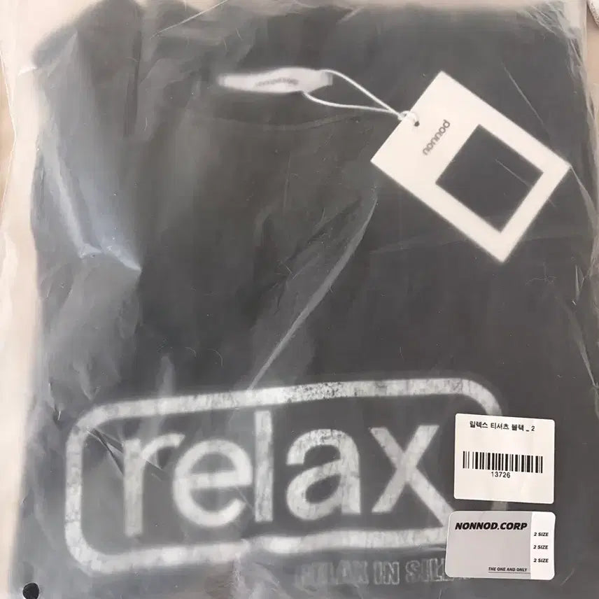 [BUNJANG] Nonnode Relaxed T-Shirt Black Size 2 / 논노드 릴랙스 티셔츠 블랙 2사이즈