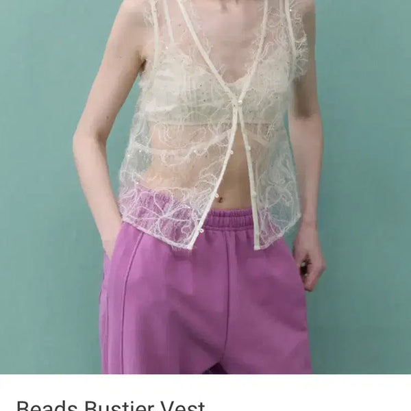 [BUNJANG] Miamiar My Dear Bustier Vest / 뮈르뮈르 비즈 뷔스티에 베스트