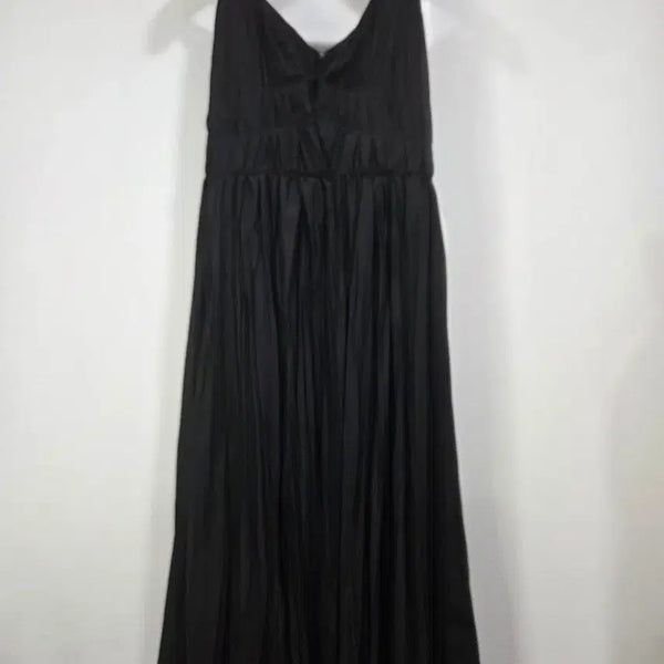 [BUNJANG] Time Black Pleated Sleeveless Long Dress / 한섬 타임 블랙 플리츠 민소매 롱롱 원피스