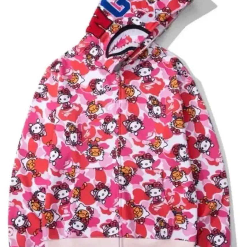 [BUNJANG] BAPE Hello Kitty Hooded Zip-Up Sweatshirt / 베이프 헬로키티 후드집업
