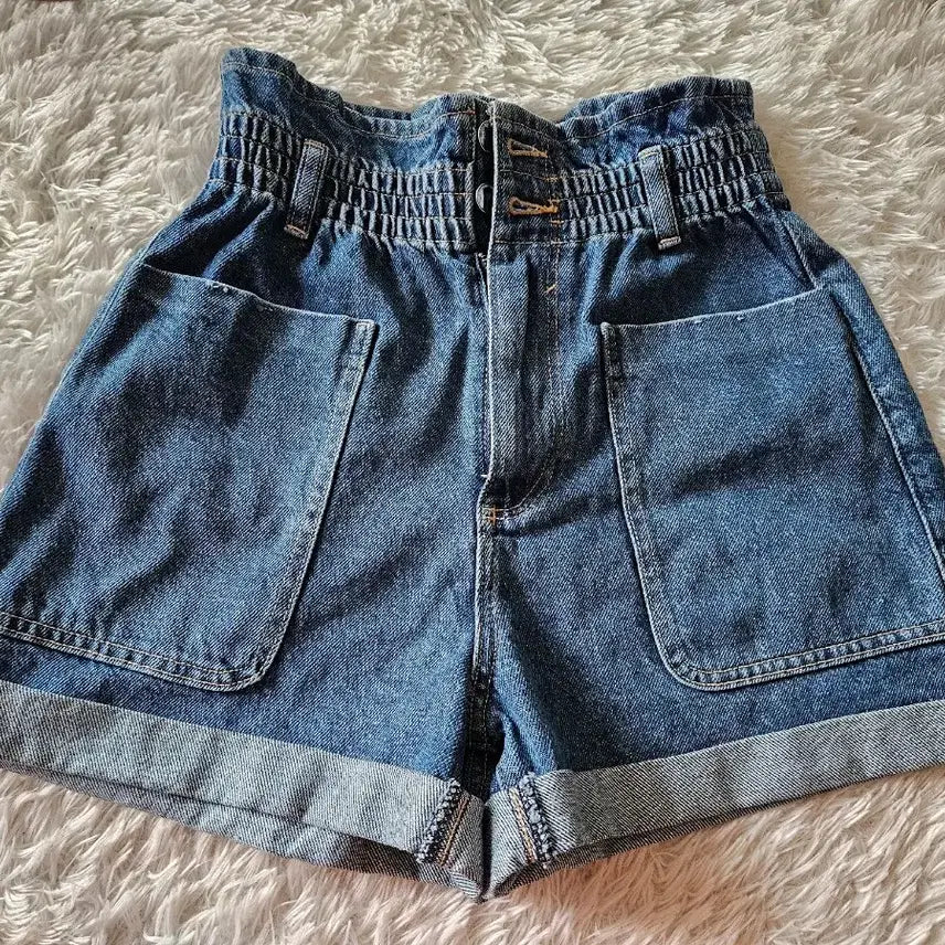 [BUNJANG] Zara High-Waisted Denim Shorts / 자라 하이웨이스트 데님 숏 팬츠