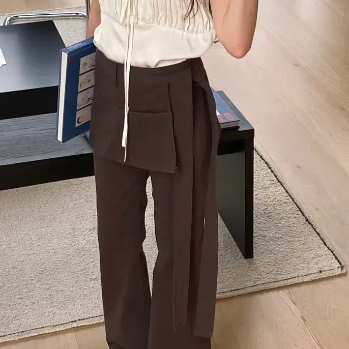 [BUNJANG] More Than Yesterday Towel Pants Brown S / 모어덴예스터데이 토우 랩 팬츠 브라운 s