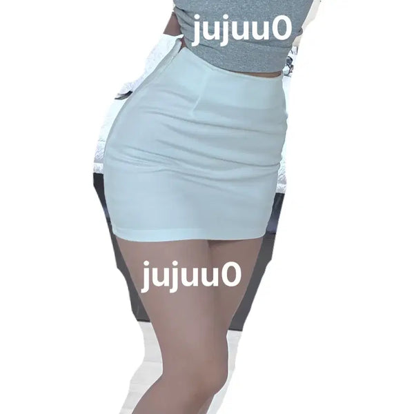 [BUNJANG] White Mini Skirt / 착샷) 화이트 미니스커트