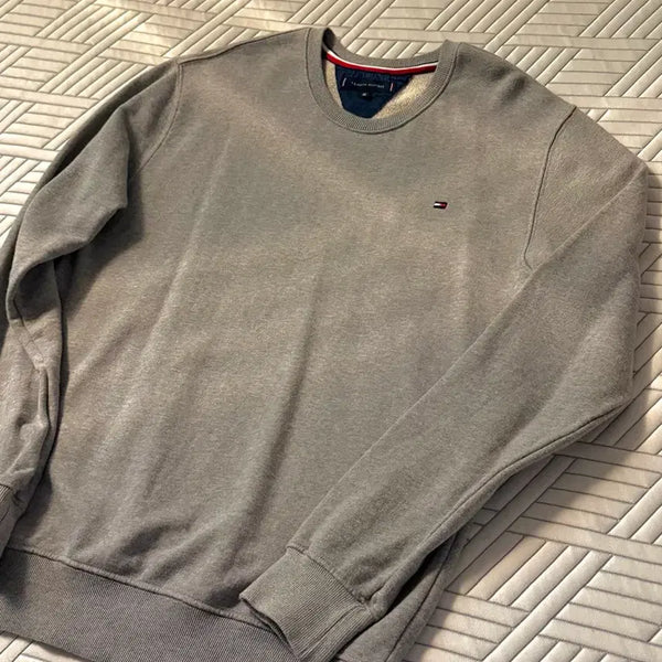 [BUNJANG] Tommy Hilfiger Grey Classic Sweatshirt / TOMMY HILFIGER 그레이 클래식 스웨트셔츠