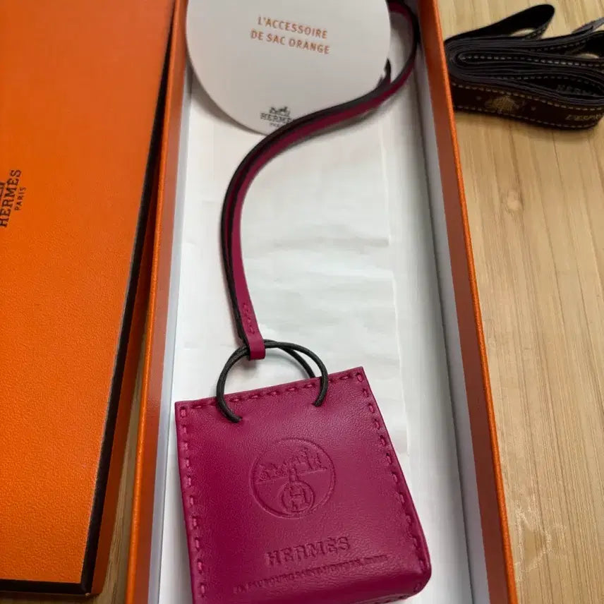 [BUNJANG] Hermes Orange Bag Charm Pink / 에르메스 오랑쥬 백참 핑크