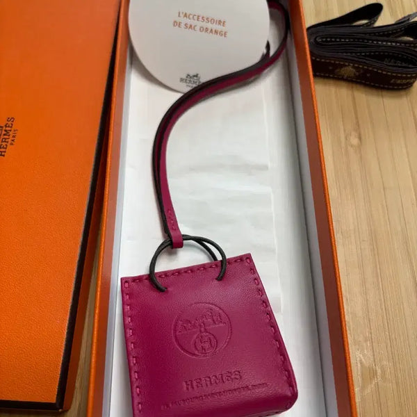 [BUNJANG] Hermes Orange Bag Charm Pink / 에르메스 오랑쥬 백참 핑크