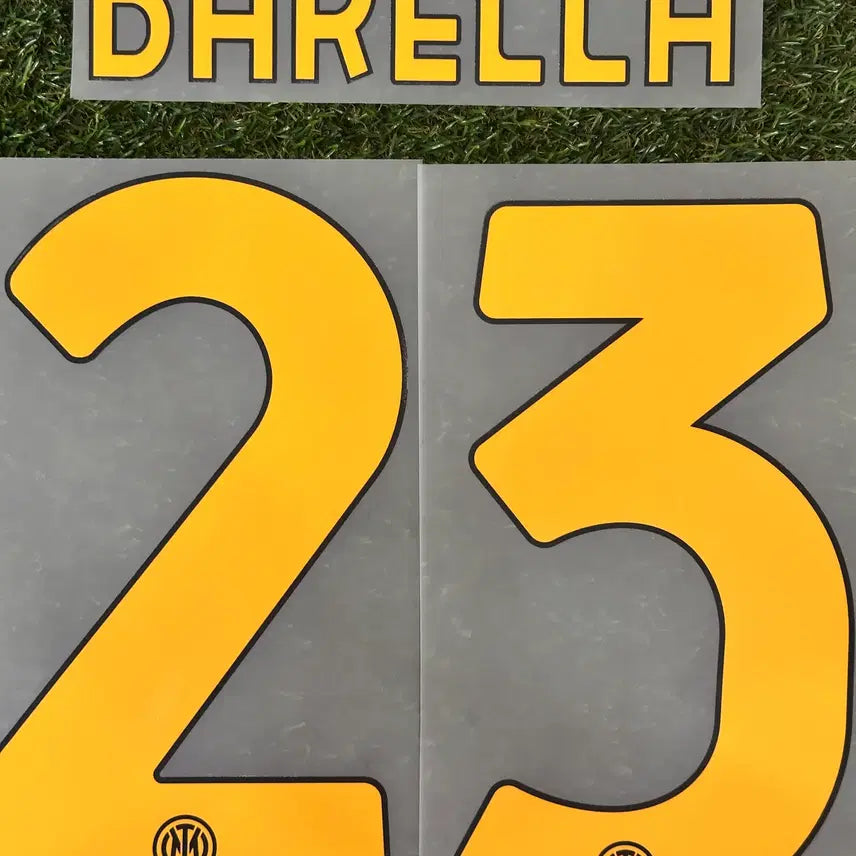 [BUNJANG] Inter Milan 2026-27 Home Barella Name Set Patch / [자컷] 26-27 인터밀란 홈 바렐라 23 유니폼 네임셋 마킹지