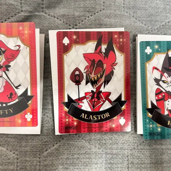 [BUNJANG] Hazbin Hotel Trump Card Special Niffty Alastor Husk Bundle Set / 더현대 해즈빈호텔 트럼프 카드 특전 니프티 알래스터 허스크 일괄