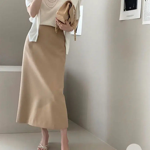 [BUNJANG] The Row Beige Maxi Skirt / 더로우 베이지 맥시 스커트(데일리룩)