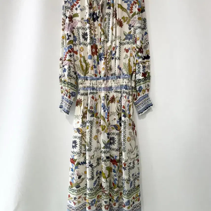[BUNJANG] Tory Burch Waverly Pintuck Silk Dress / 토리버치 웨이벌리 핀턱 실크 드레스