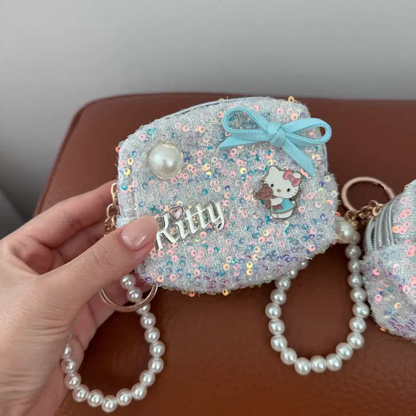 [BUNJANG] Hello Kitty Sequin Mini Pouch Keyring / 새상품) 키티 스팽글 미니 퍼우치 키링