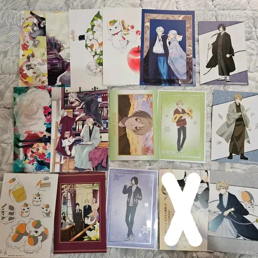 [BUNJANG] Natsume's Book of Friends Sticker, Postcard, and Poster Card Set / 나츠메우인장 스티커 엽서 포스트카드 세트 일괄