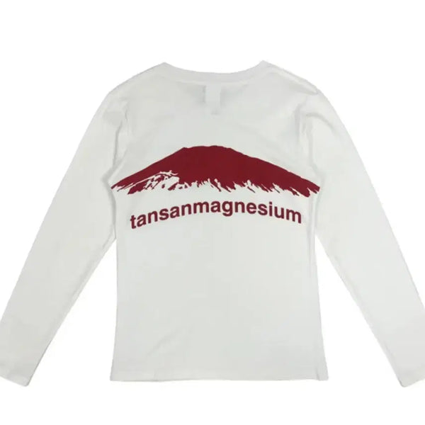 [BUNJANG] Magnesium Carbonate Long Sleeve White/Red (One Size) / 탄산마그네슘 롱슬리브 화이트/레드 W (1사이즈) 교환 또는 판매