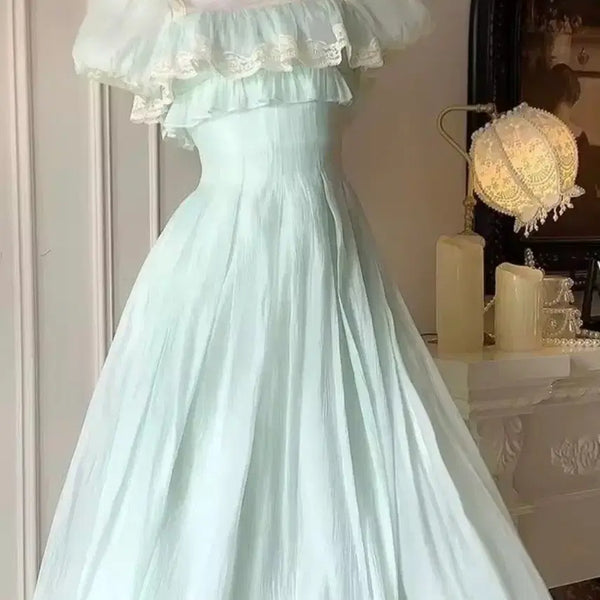 [BUNJANG] Mint Long Dress / 롱 민트 드레스