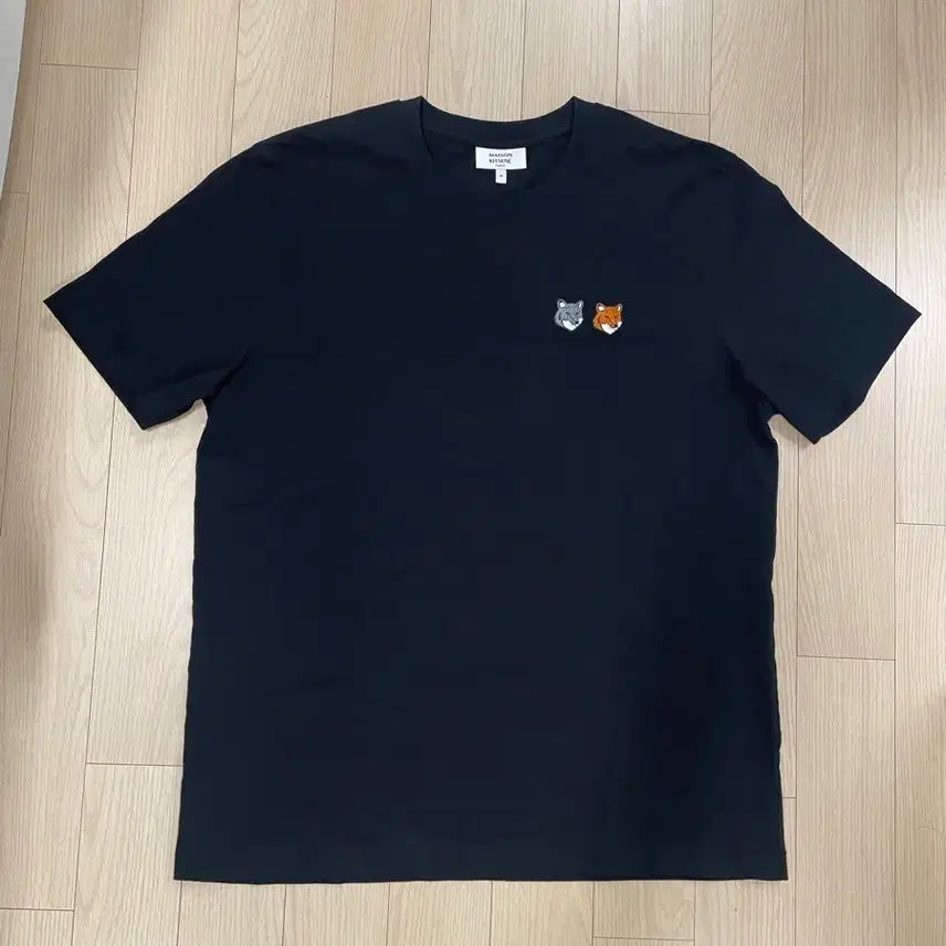 [BUNJANG] Maison Kitsuné Double Bold Fox Head T-shirt Black M / 메종키츠네 더블 볼드폭스헤드 반팔 블랙 M