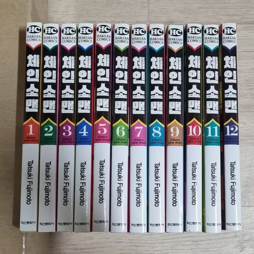 [BUNJANG] Chainsaw Man Manga Volume 1-12 + Official Lottery Acrylic Stand / 체인소맨 만화책 1~12권 + 서비스 덤 쿠지 아크릴 증정