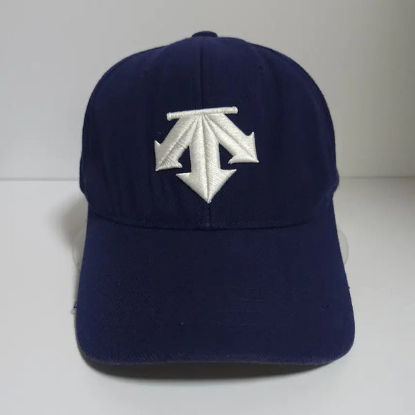 [BUNJANG] Descente Navy Embroidered Logo Baseball Cap / 데상트 네이비 자수 로고 볼캡 모자 버클