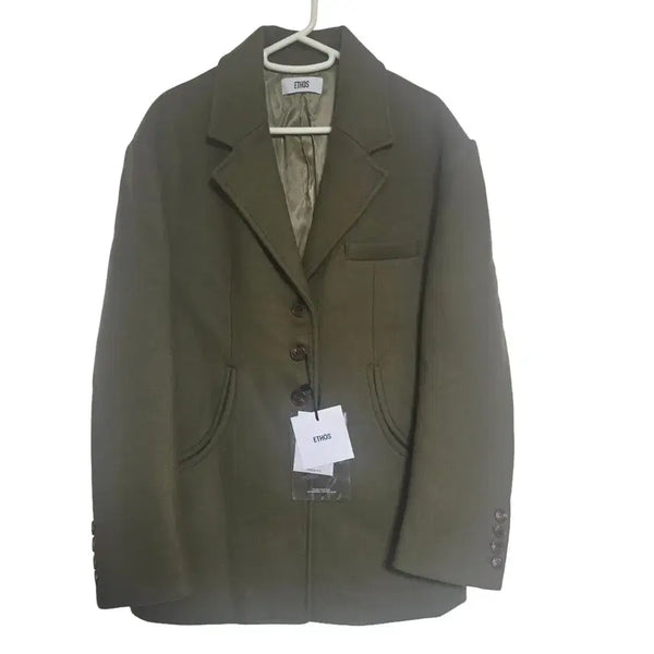[BUNJANG] ETHOS Khaki Wool Jacket / (새상품) 에토스(ETHOS) 카키 울 자켓