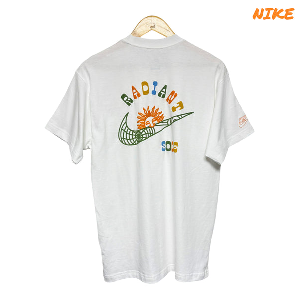 [BUNJANG] Nike White Patch Printing Short Sleeve T-Shirt / 4185 나이키 화이트 패치 프린팅 반팔티