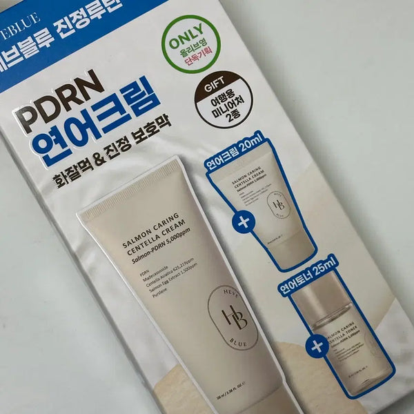 [BUNJANG] HEVBLUE Carering Centella Cream Toner PDRN Salmon Cream Special Set / 헤브블루 케어링 센텔라 크림 토너 PDRN 연어크림 기획세트