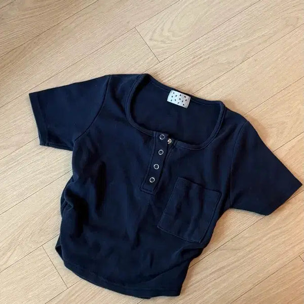 [BUNJANG] Navy Short Sleeve T-Shirt / 반팔 티셔츠 네이비