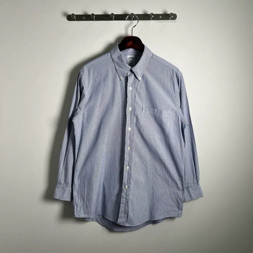 [BUNJANG] Brooks Brothers Blue White Stripe Shirt XL / 브룩스 브라더스 블루 화이트 스트라이프 셔츠 XL