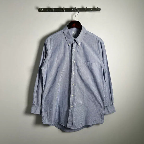 [BUNJANG] Brooks Brothers Blue White Stripe Shirt XL / 브룩스 브라더스 블루 화이트 스트라이프 셔츠 XL