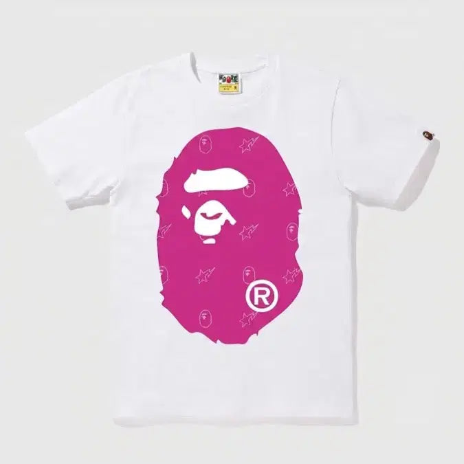 [BUNJANG] BAPE Crystal Big Ape Head T-Shirt White XS / (W) 베이프 크리스탈 빅 에이프 헤드 티셔츠 화이트 XS