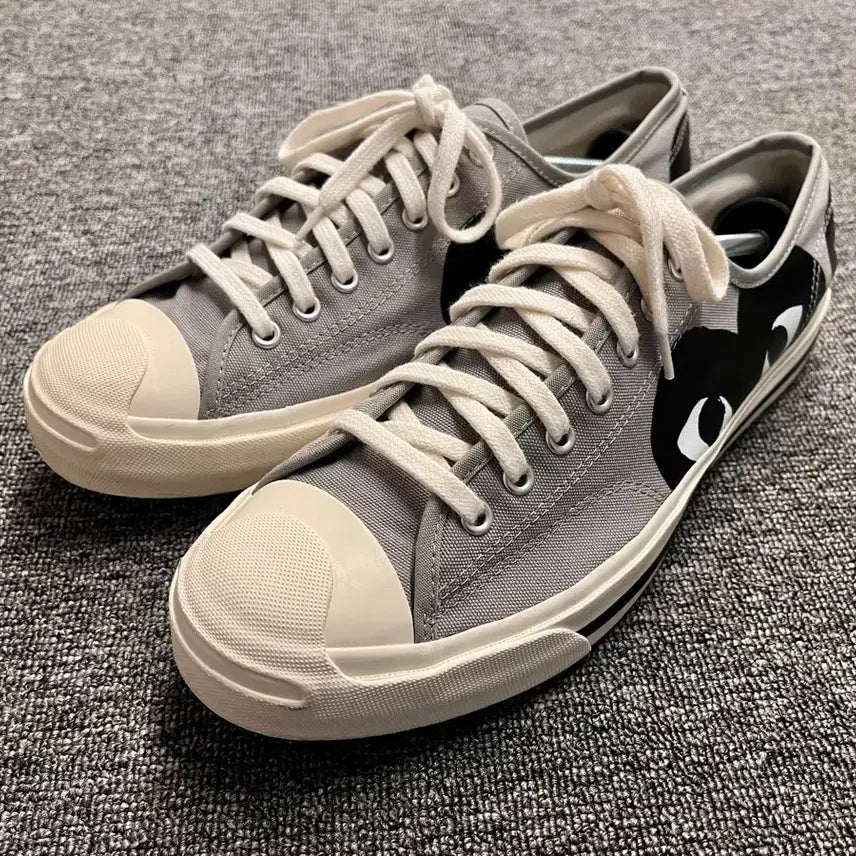 [BUNJANG] Converse x CDG Jack Purcell Grey Sneakers / [280] 컨버스 X CDG 잭퍼셀 그레이