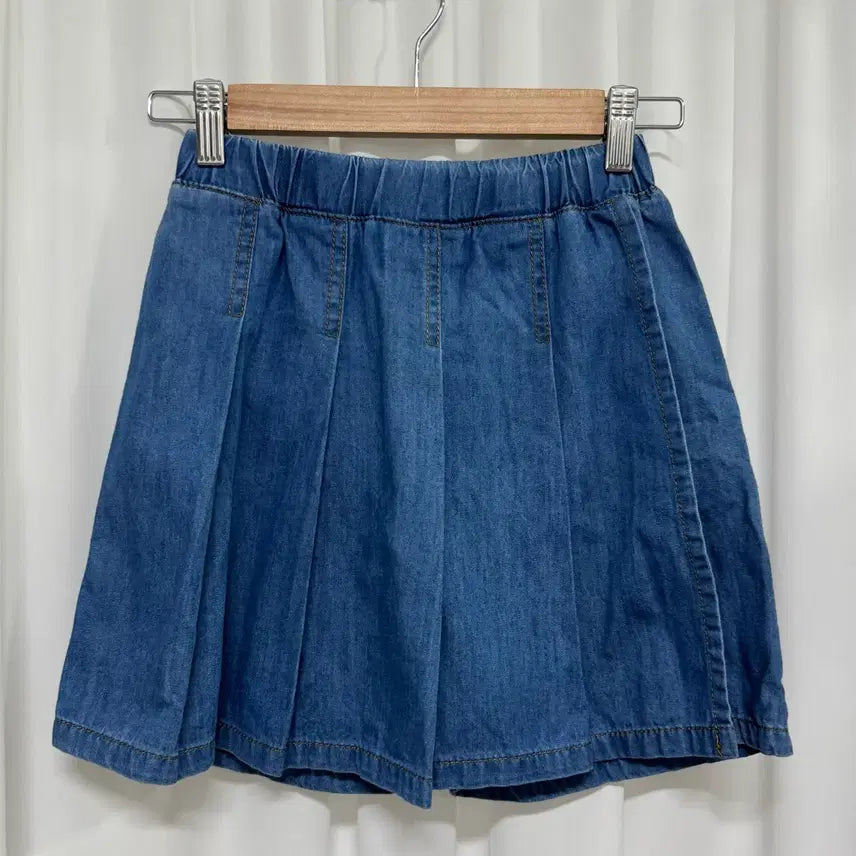 [BUNJANG] Bubble Tree Denim Pleated Skirt Pants (Size 160) / 버블트리 데님 플리츠 치마 바지 160