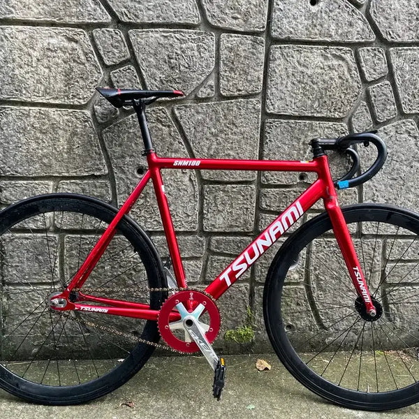 [BUNJANG] Custom Fixed Gear Bicycle - Red / 쓰나미 레드와인 급처