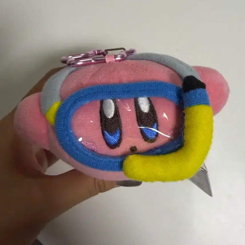 [BUNJANG] Snorkeling Kirby Plush Keychain / 스노클링 커비 인형 키링