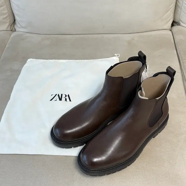 [BUNJANG] Zara Brown Chelsea Boots (Size 290-295) / (46) 새상품 290~295 브라운 첼시부츠 자라