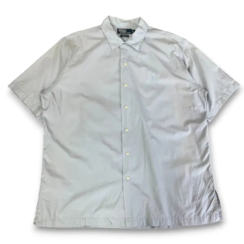 [BUNJANG] Polo Ralph Lauren Caldwell Cotton Short Sleeve Shirt L / 폴로랄프로렌 콜드웰 코튼 소라색 반팔 셔츠 L