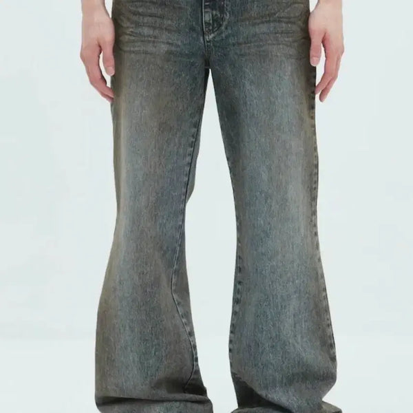 [BUNJANG] Juun.J Dirty Blue Overlength Bootcut Denim / [48] 준지 더티블루 오버랭스 부츠컷 데님